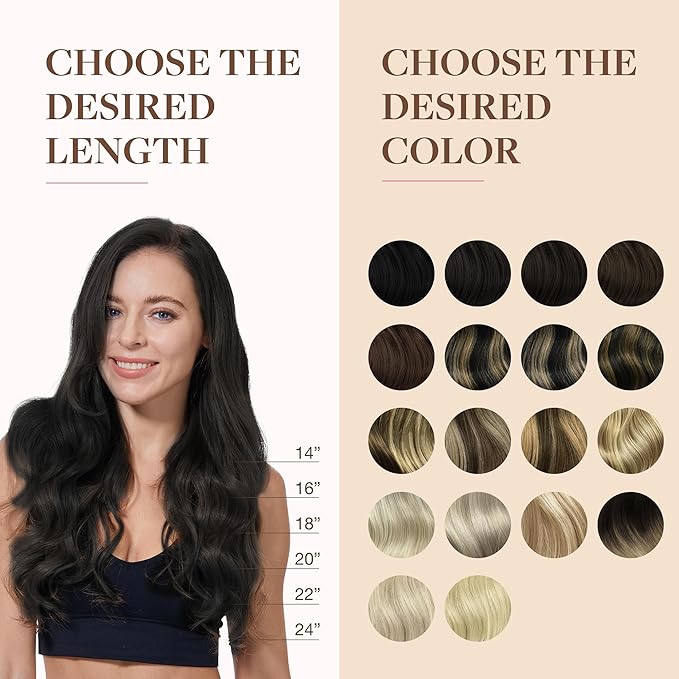 GOO GOO Clip in Hair Extensions Real Human Hair, Remy Human Hair Extensions Clip ins for Women, Natural Human Hair, 24inch 140g 7Pcs, #1 Jet Black