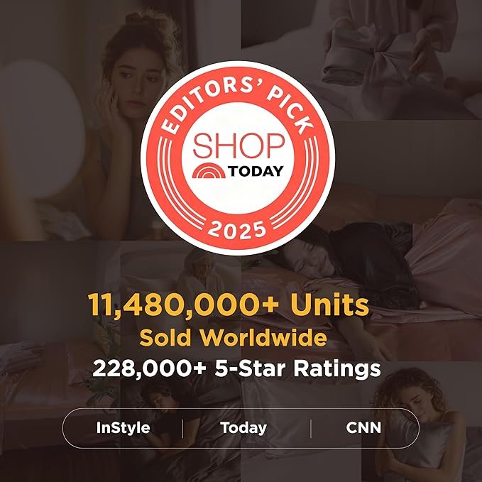 Bedsure Satin Pillowcase for Hair and Skin Queen - Sky Blue Silky Pillowcase 2 Pack with Envelope Closure, Similar to Silk Pillow Cases, Gifts for Women Men, 20x30 Inches, 2pcs
