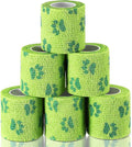 3 Rolls No Chew Bandage for Dogs Bitter Bandage Wrap for Dogs Wound Wrap (2 Inches X 5 yd,Green)