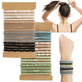 DIYDEC 32PCS Boho Hair Bracelets for Women Elastic Bracelets Hair Ties No Damage Hair Bands for Girls Thick Thin Long Curly Hair Accessories(D Style)