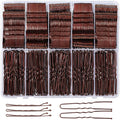 YGDZ 400 Counts Brown Bobby Pins Hair Pins Set for Women, 2inch Bobby Pins for Buns, 2.36inch Brown U Shaped Hair Pins for Styling, Hair Accessories for Women, Wedding