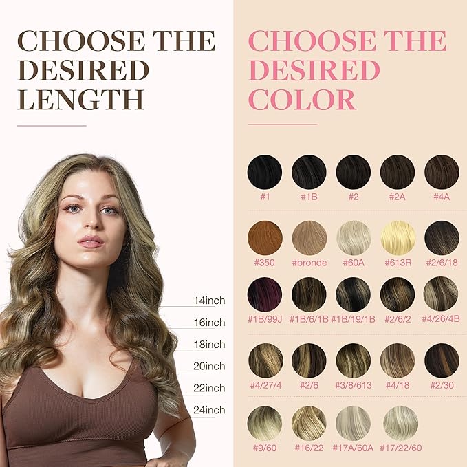 GOO GOO Tape in Hair Extensions Human Hair, 3/8/613 Balayage Walnut Brown to Ash Brown and Bleach Blonde, 18inch 25g 10pcs, Skin Weft Seamless Invisible, Silky Straight with Thick Ends