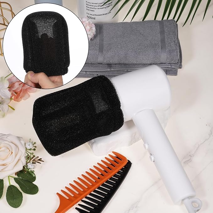 2Pcs Hair Dryer Sock Diffuser Cover, Universal Sponge Hair Dryer Diffuser Cover Hair Dryer Attachment Portable Soft Curly Hair Diffuser Cap for Home Travel Hotel Hairstyling Accessories