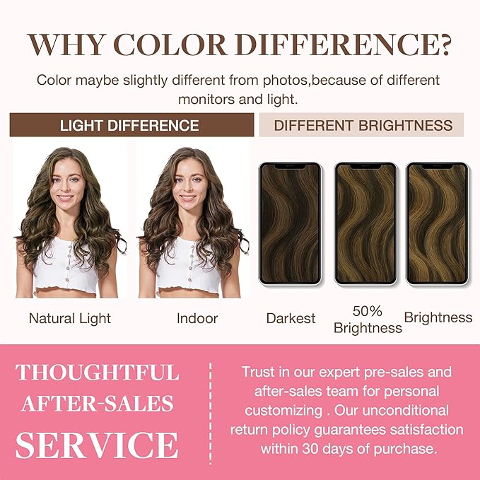 GOO GOO Clip in Hair Extensions Real Human Hair, Remy Human Hair Extensions Clip ins for Women, Natural Human Hair, 24inch 160g 7Pcs, 2/6/2 Balayage Dark Brown to Chestnut Brown