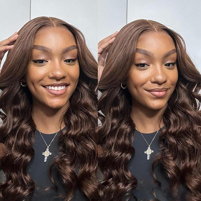 WOWANGEL 13x6 HD Lace Front Wigs Human Hair Body Wave Pre Plucked SKINLIKE 0.1mm Extremely Thin Real HD Lace Front Wigs 250% Density Glueless Human Hair Wigs for Women 20 Inch