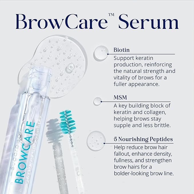 SugarbearPRO LashCare™ + BrowCare™ Vitamin Serum Duo | Peptides, MSM & Biotin | 3-Month Supply Each | Vegan Formula for Fuller, Healthier-Looking Lashes & Brows