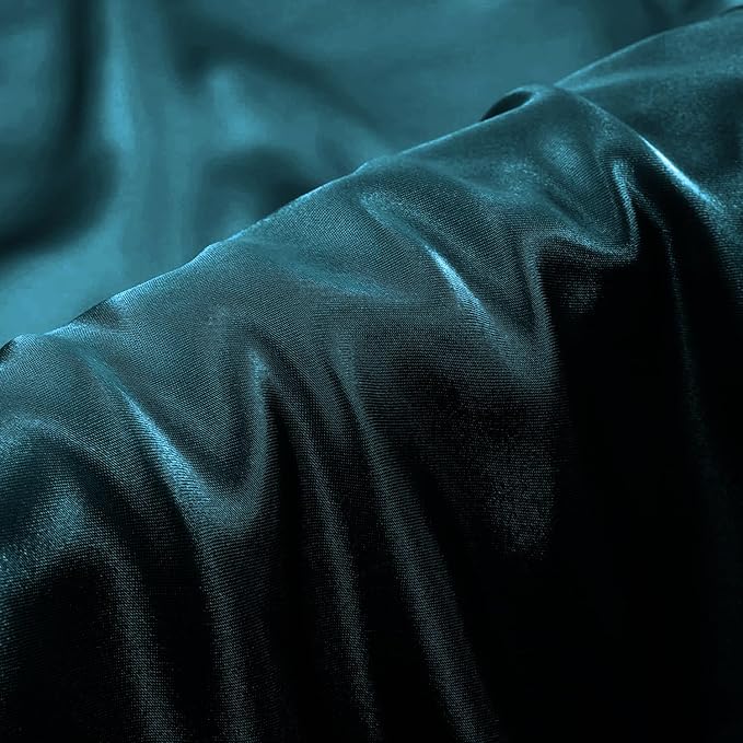 Aormenzy Satin Pillow Cases for Women King Size Set of 2, Dark Teal Satin Pillowcase for Hair with Envelope Closure Silky Pillow Covers Wrinkle, Fade Resistant (20x40 Inches)