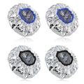 4PCS Aluminum Foil Heat Cap for Deep Conditioning, Waterproof Dustproof Thickened Shower Caps Reusable Heat Cap Processing Caps for Home and Salon Use, Hair Dyeing and Hot Oil Treatment Tools