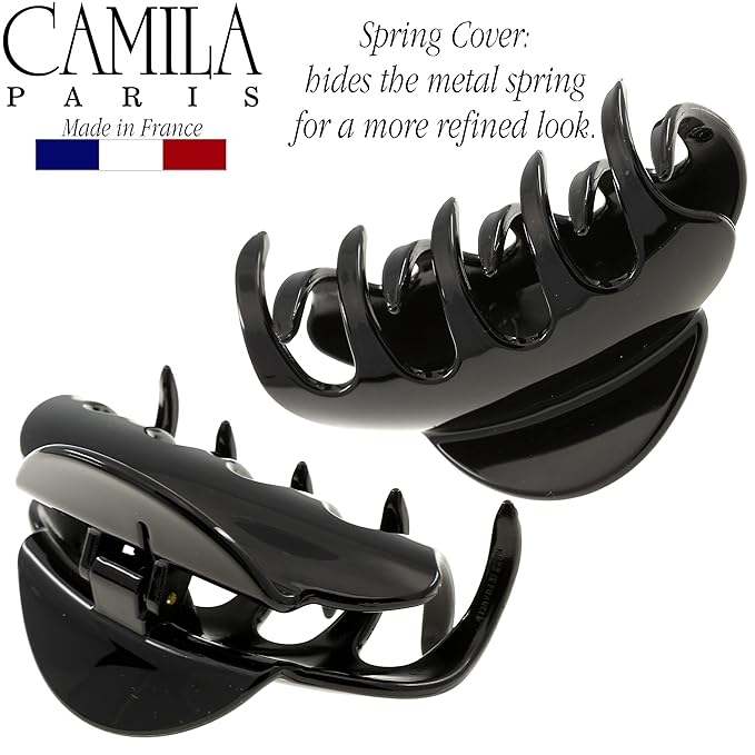 Camila Paris CP2385 French Hair Clip for Women for Thick Hair for Long Curly Wavy Hair, Large, Girls Hair Claw Clips Jaw Styling Hair Accessories for Women, Strong Hold No Slip Grip, Made in France