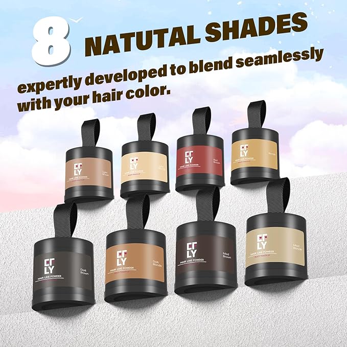 Root Touch Up Hair Color Powder For Concealing Hair Loss and Thinning, Gray Hair Shadow Powder Root Cover Up Hairline Powder For Women Men Eyebrows, Beard Line (Blonde, 0.35Ounce)