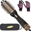 Premium 4-in-1 Oval Blow Dryer Brush, One-Step Hot Air Brush for Smooth, Hair Dryer & Volumizer, Salon Quality, Ionic Blow Dryer Styler & Straightener, Anti-Frizz, Large 3" Barrel, 13" Long