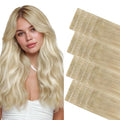 GOO GOO Invisi Edge Tape in Hair Extensions Human Hair, 18ET90A Natural Blonde Balayage 20pcs 20inch 50g, Virgin Remy Hair, Seamless Injected Tape, Natural Look