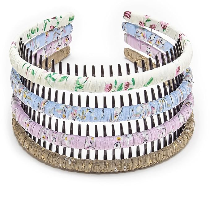 STHUAHE4PC Multicolor Protection Resin Teeth Comb Hair Hoop Hairband Headband Hair Accessories by Beauty hair (Sexy)