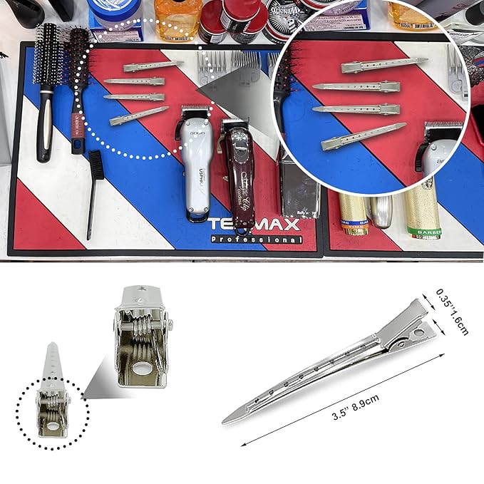 HiJeaton 24Pcs Metal Duck Billed Hair Clips for Women Styling Sectioning, Silver Hair Pins for Long Hair, Alligator Curl Loc Clips for Thick Hair Roller, Salon, Bows DIY