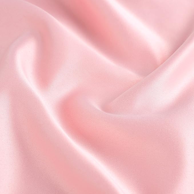uxcell 2 Pack Silk Satin Pillowcase for Hair and Skin, Cool, Silky, Soft Breathable Pillow Cases Travel Size 14x20 Inch Sateen Pillowcase Pink with Envelope Closure