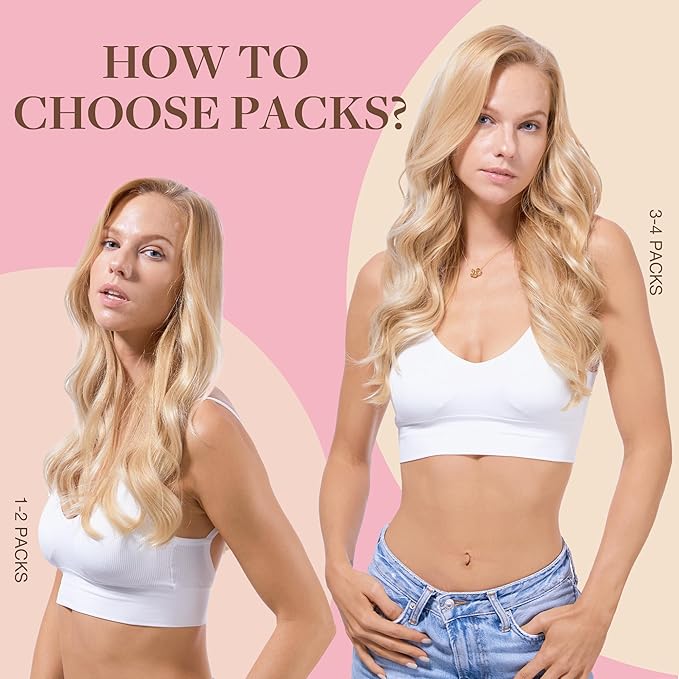 GOO GOO Tape in Hair Extensions Human Hair, 18A/613A Dark Blonde Highlighted Bleach Blonde, 10inch 30g 20pcs, Skin Weft Seamless Invisible, Silky Straight with Thick Ends, Remy Human Hair