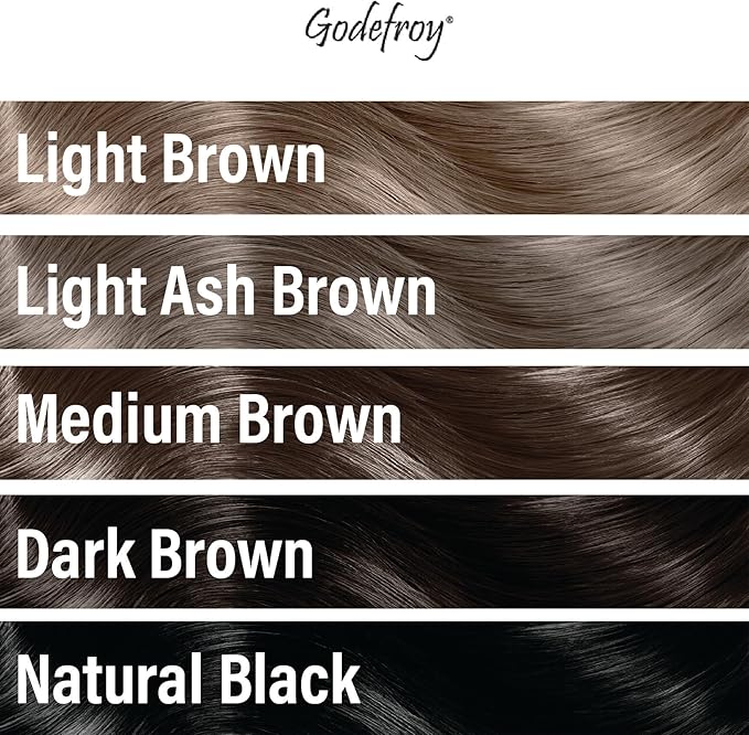 Godefroy Hair Color Tint Kit for 100% Gray Coverage, Light Ash Brown, 20 Applications, Long-Lasting Root Touch-Up for Men & Women, Pre-Measured Capsules, No Waste, DIY Salon-Quality Results at Home