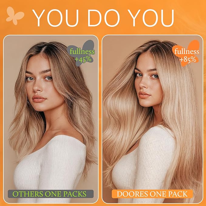 DOORES Clip in Hair Extensions Human Hair Extensions, Balayage Natural Black to Chestnut Brown 16 Inch 7pcs 120g Real Hair Extensions Straight Thick Natural Human Hair Extensions