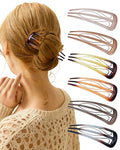 6 PCS French Hair Pins for Women, U-Shaped Hair Forks Stick for Bun Updo Chignons & French Twists, Strong Hold 3 Internal Teeth Hair Chopsticks Styling Accessories