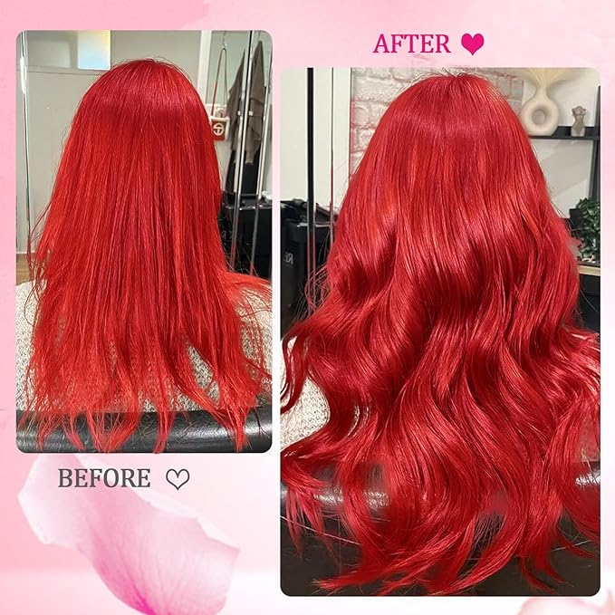 Kinky Straight Clip in Human Hair Extensions 125g 8Pcs with 18Clips Full Head for Black Women Red Brazilian Clip in Hair Extension Human Hair for Women（#Red 24inch）