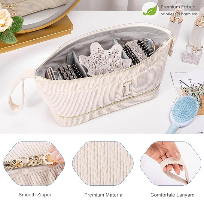 Shark FlexStyle/SmoothStyle Personalized Hair Dryer Case, Double-Layer Travel Organizer with Hair Dryer Bag - Air Wrap Dryer, Flat Curling Iron Case