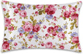 Satin Pillowcase 1 Pack-Rose Flower Floral Silky Pillow Cover for Hair and Skin,King Size 20x36 Inch Soft Cooling Printed Pillow Cases with Hidden Zipper,Gifts for Women Men