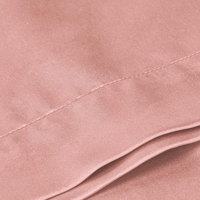 BEDELITE Satin Body Pillow Cover, Super Soft and Cooling Body Pillow Pillowcase for Hair and Skin, Breathable Silky Full Long Pillowcase Cover(20"x54", Rose Pink)