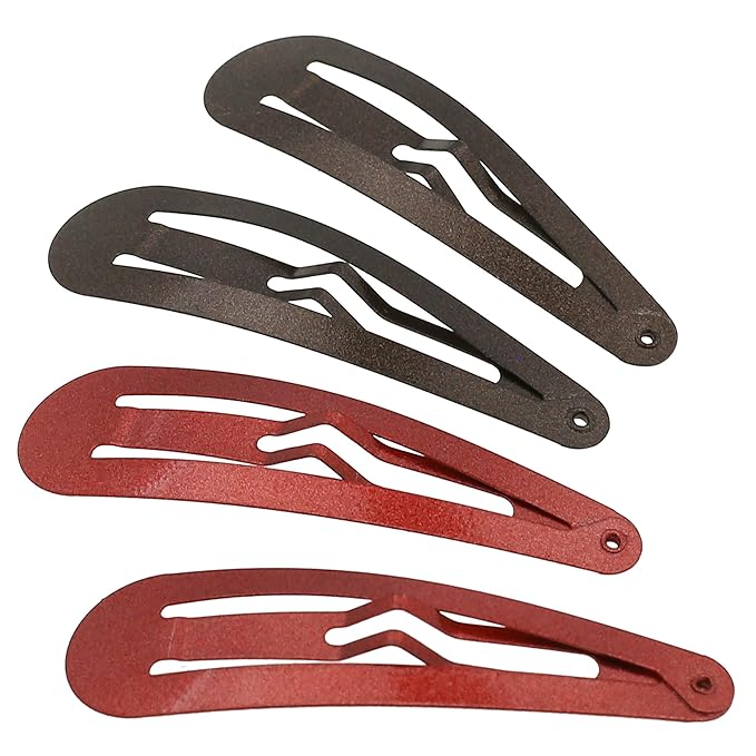Camila Paris CP1330F French Hair Barrettes Clips, Snap Hair Slides Clic Clac for Women, Styling Girls Side Slide-in Metal Snap Pin Hair Accessories for Women. Strong Hold, No Slip Grip, Made in France