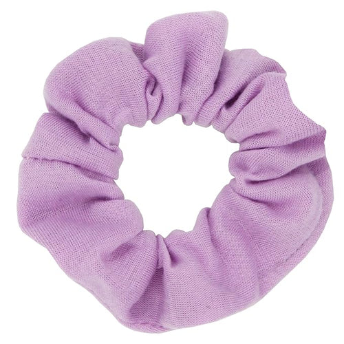 12pcs Cotton Hair Scrunchies Single Jersey Solid Color Ponytail Holders Elastic Hair Ties for Women Accessories (Lilac)