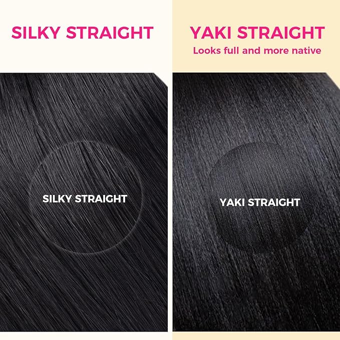 Lashey Clip in Hair Extensions 150g 9pcs Light Yaki Straight Seamless Clip in Human Hair Extensions Natural Black 20 Inch Hair Extensions for Women