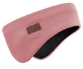 Winter Ear Warmer Headband for Men Women Double-Layer Knit Ear Muffs Cover with Fuzzy Lining for Running and Cycling (Pink, One Size)