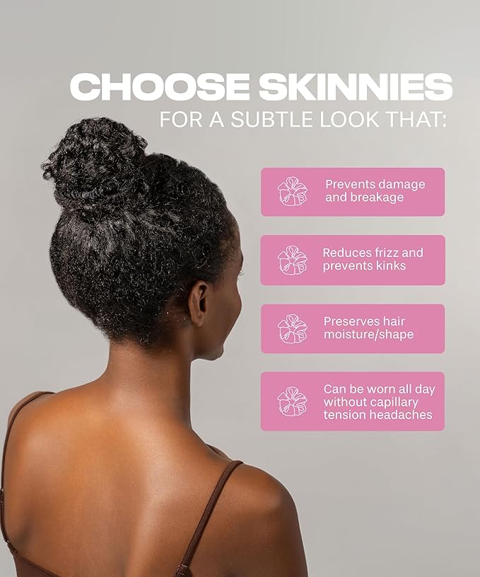 SUNDAYSILKS™ Luxurious Mulberry Silk Scrunchies for Women & Girls | No-Slip, Silky Hair Ties for Natural, Curly, Thin or Thick Hair | Gentle Hold for Ponytails & Sleep | Mini to Large Sizes [6 Pack]