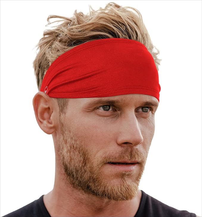 Tough Headwear Tough Outfitters Headband for Men - Mens Headbands - Working Out Sports Performance Head Bands - Athletic Cycling Running Sweat Band, Football Headbands - Sweat Bands Men/Women