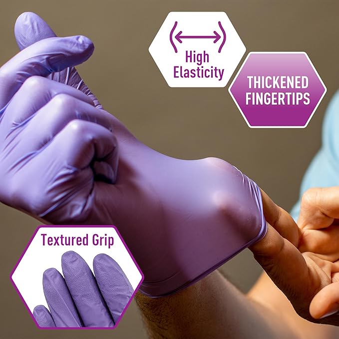 MedPride Powder-Free Nitrile Exam Gloves, X-Large, Case/1000, 100 Count (Pack of 10)