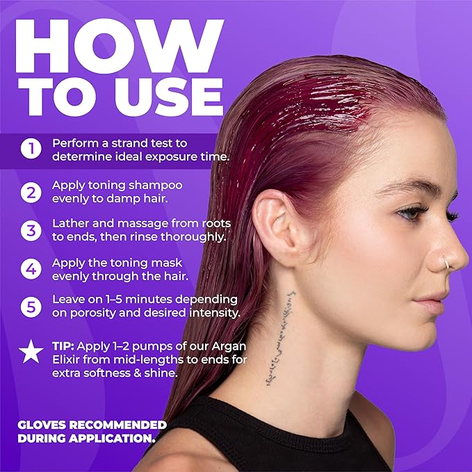 naissant Lilac Violet Hair Toning Mask | Ultra High-Purity Pigments | Color Depositing Violet Tone | Hyaluronic Acid, Collagen & Biotin | Paraben, Ammonia & Sulfate Free | 10.1 Fl. Oz