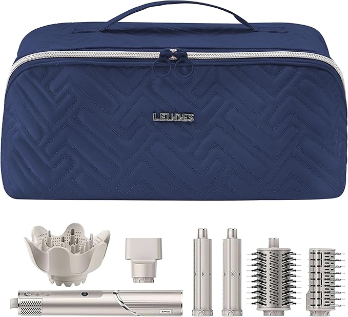 Leudes Hair Tools Travel Bag for Shark Flexstyle Portable Shark Hair Air Wrap Dryer Case (Navy Blue)