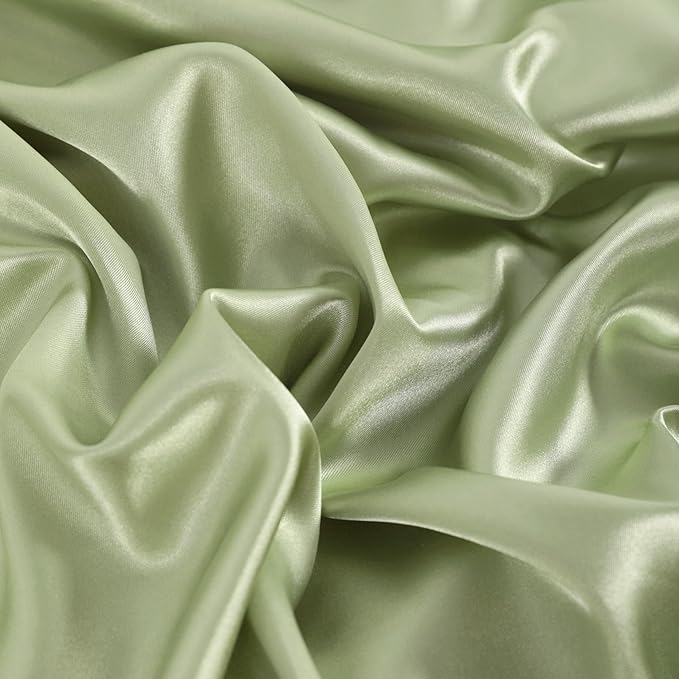 NTBAY 2 Pack Satin King Pillowcases for Hair and Skin, Luxurious and Silky Pillow Cases with Envelope Closure, 20x40 Inches, Sage Green