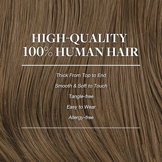 GOO GOO Clip in Hair Extensions Real Human Hair, Remy Human Hair Extensions Clip ins for Women, Natural Human Hair, 20inch 150g 9Pcs, 5 Light Ash Brown