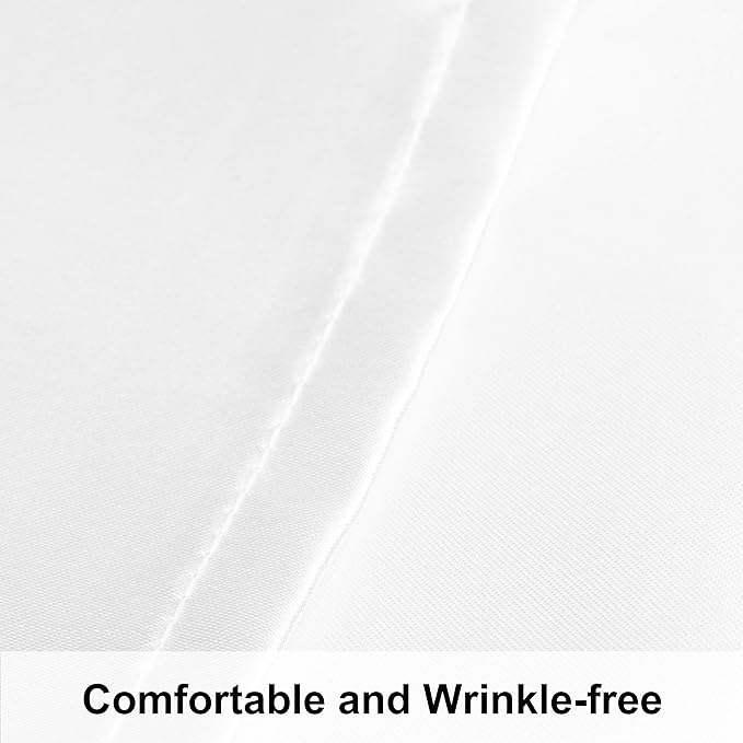 NTBAY Satin Body Pillowcase for Hair and Skin, Luxurious and Silky Pillow case with Envelope Closure, 20x54 Inches, White