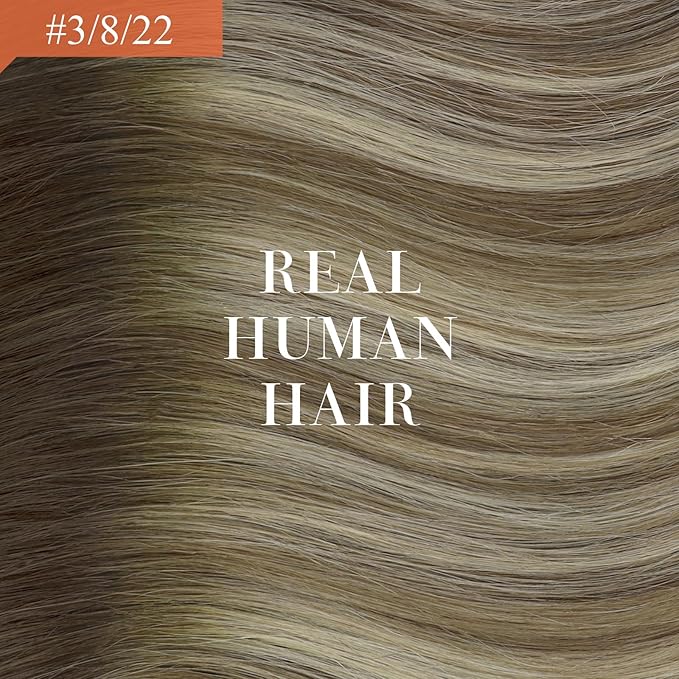 Ve Sunny Hair Extensions Ponytail Real Human Hair 80G Wrap Around Clip in Ponytail Hair Extensions Straight Extensions Human Hair for Women Walnut Brown Ombre Light Brown Balayage Blonde 14inch