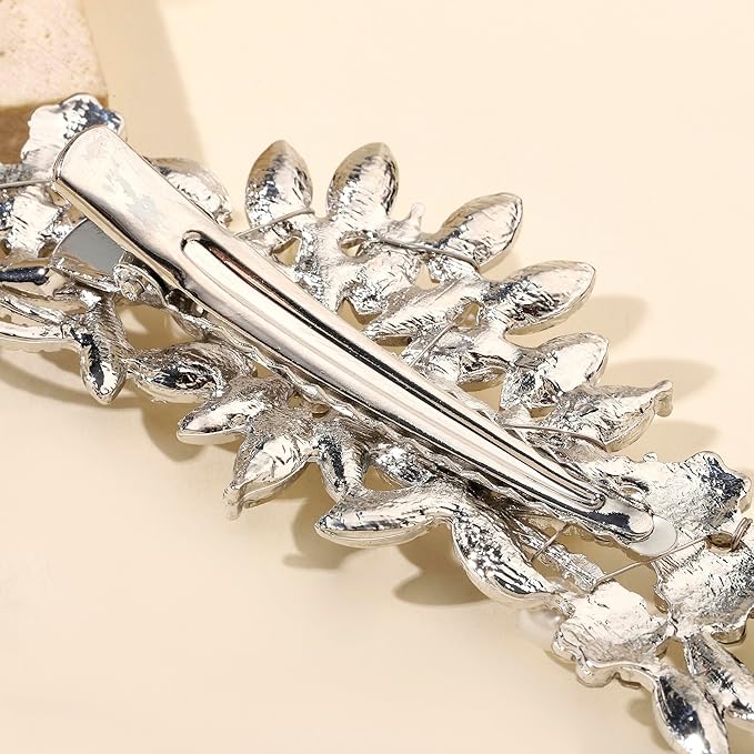 Crystal Rhinestone Pearl Hair Clip Comb Silver Wedding Hair Acessory Bridal Hair Pins Bride Headpiece
