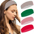 4PCS Christmas Headbands for Women Trendy Wide Head Bands for Women's Hair Non Slip Wraps Elastic Stretchy Bandanas Workout Hair Bands Fashion Hair Accessories Birthday Gifts for Valentines