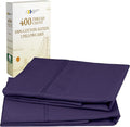 California Design Den King Size Pillowcase Set - 400 Thread Count, 100% Cotton Sateen, Set of 2 Pillow Covers, Soft and Breathable - Dark Purple