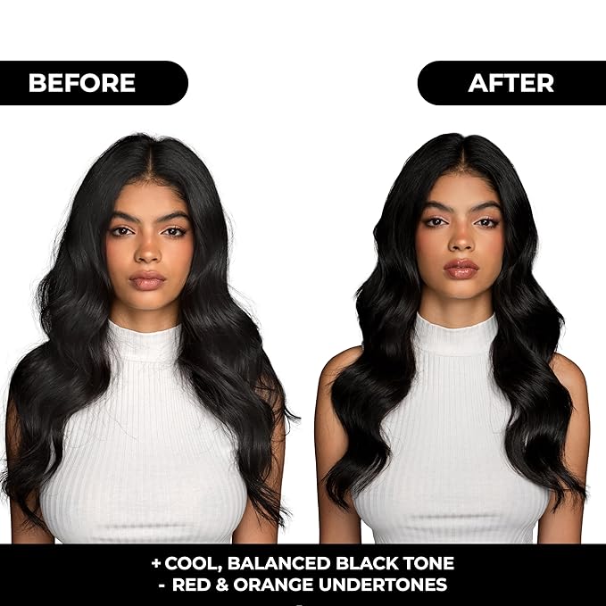 naissant Cool Black Hair Toning Mask | Ultra High-Purity Pigments | Neutralizes Red & Orange Undertones | Hyaluronic Acid, Collagen & Biotin | Paraben, Ammonia & Sulfate Free | 10.1 Fl. Oz