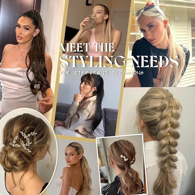 Ve Sunny Hair Extensions Ponytail Real Human Hair Wrap Around Clip in Ponytail Hair Extensions Straight Extensions Human Hair for Women White Platinum Blonde 14inch 80G
