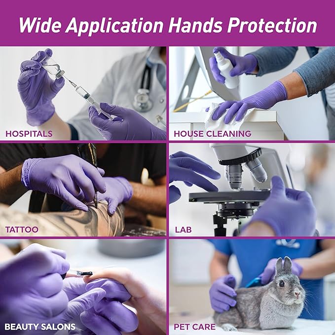 MedPride Powder-Free Nitrile Exam Gloves, Large, Large (Pack of 100)