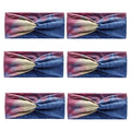 6 Pcs Wide Headbands for Women, Boho Tie Dye Headbands, Soft Fashion Headbands, Hair Bands for Daily Workout Yoga, Z-CF
