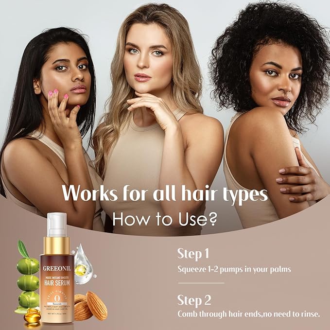 4PCS Hair Serum, Nourishing Treatment for Split Ends and Frizzy Hair