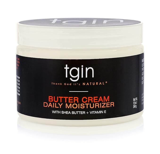 tgin Butter Cream Daily Moisturizer Duo For Natural, Dry, Curly Hair - Type 3c and 4c - Styler - 12 Oz - 2 PACK