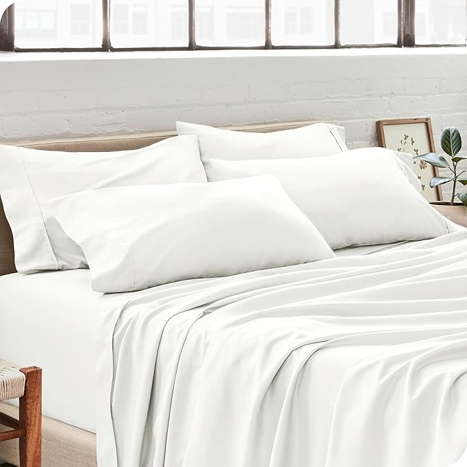 Bare Home Microfiber Bulk Pillow Cases - King Set of 4 - Cooling Pillowcases - Double Brushed - Ivory Pillowcases 4 Pack - Easy Care (King - 4 Pack, Ivory)